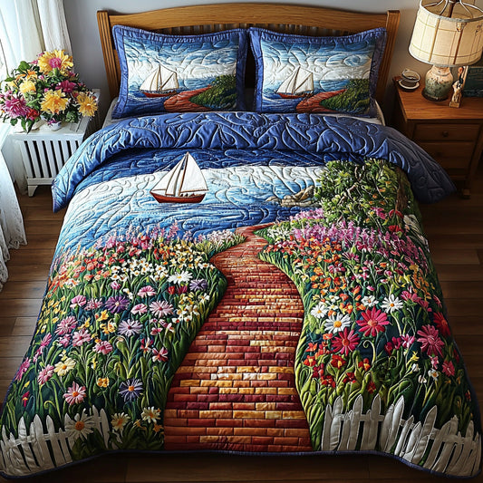 Sailwind Dreams 3-Piece Quilted Bedding Set NCU0DV6841