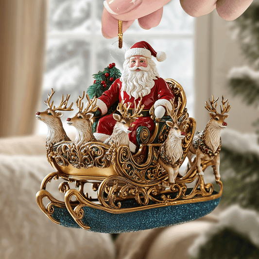 Festive Sleigh Bells Mica Ornament NCU0VL826