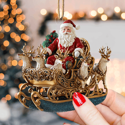 Festive Sleigh Bells Mica Ornament NCU0VL826