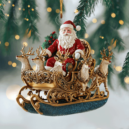 Festive Sleigh Bells Mica Ornament NCU0VL826