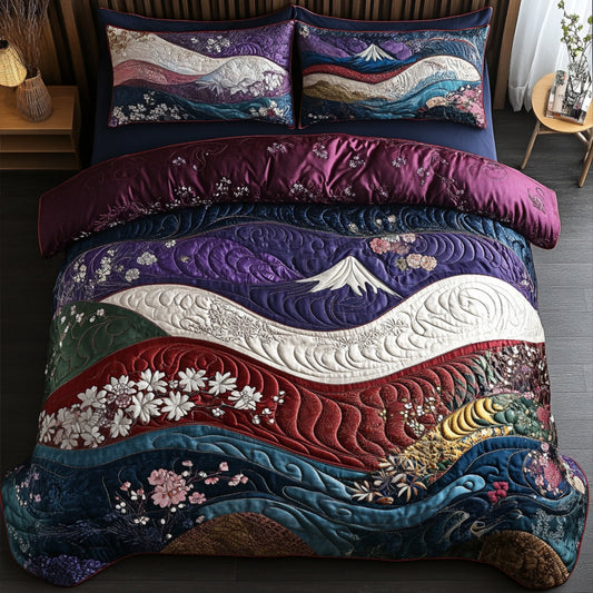 Sakura Breeze 3-Piece Quilted Bedding Set NCU0PT6538