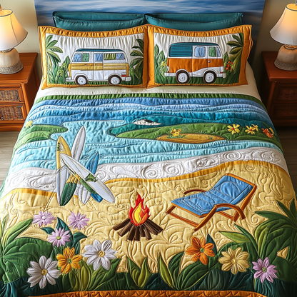 Salt Escape 3-Piece Quilted Bedding Set NCU0VL2483