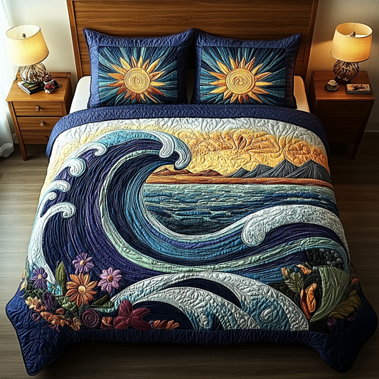 Salt Serenity 3-Piece Quilted Bedding Set NCU0DV5660