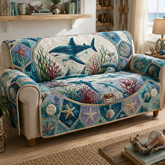 Saltwater Adventure Quilted Sofa Cover NCU0PT11988