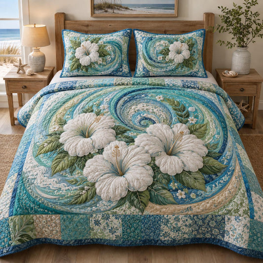 Saltwater Dreams 3-Piece Quilted Bedding Set NCU0DV9795