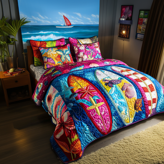 Salty Air 3-Piece Quilted Bedding Set NCU0VL2358