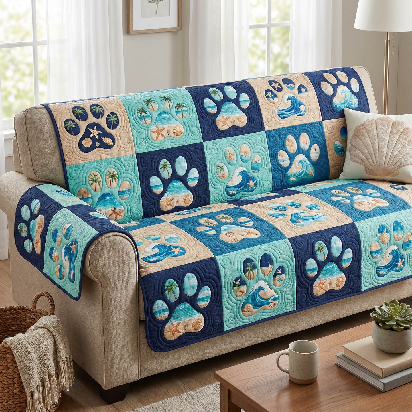 Salty Paws Quilted Sofa Cover NCU0TD2785