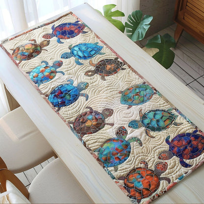 Sand & Sea Turtle Quilted Table Runner NCU0TL314