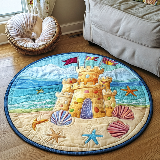 Sand Castle Quilted Round Mat NCU0VH3855