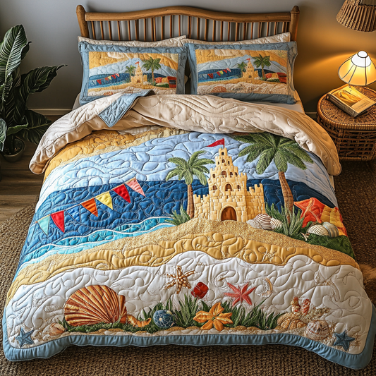 Sand Dreams 3-Piece Quilted Bedding Set NCU0DK7538