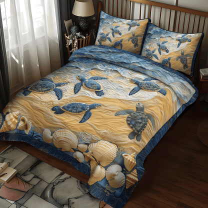 Sand to Sea 3-Piece Quilted Bedding Set NCU0TH1337