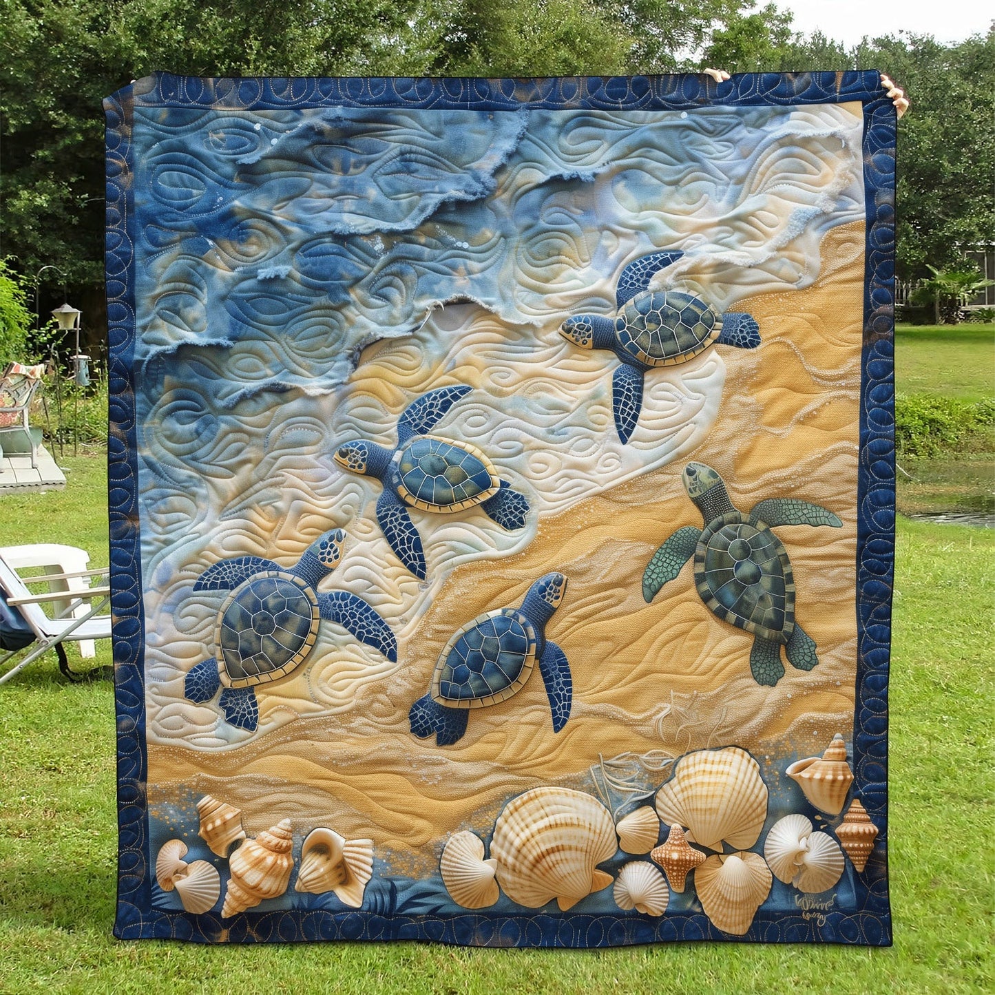 Sand to Sea Quilted Blanket NCU0TH1175