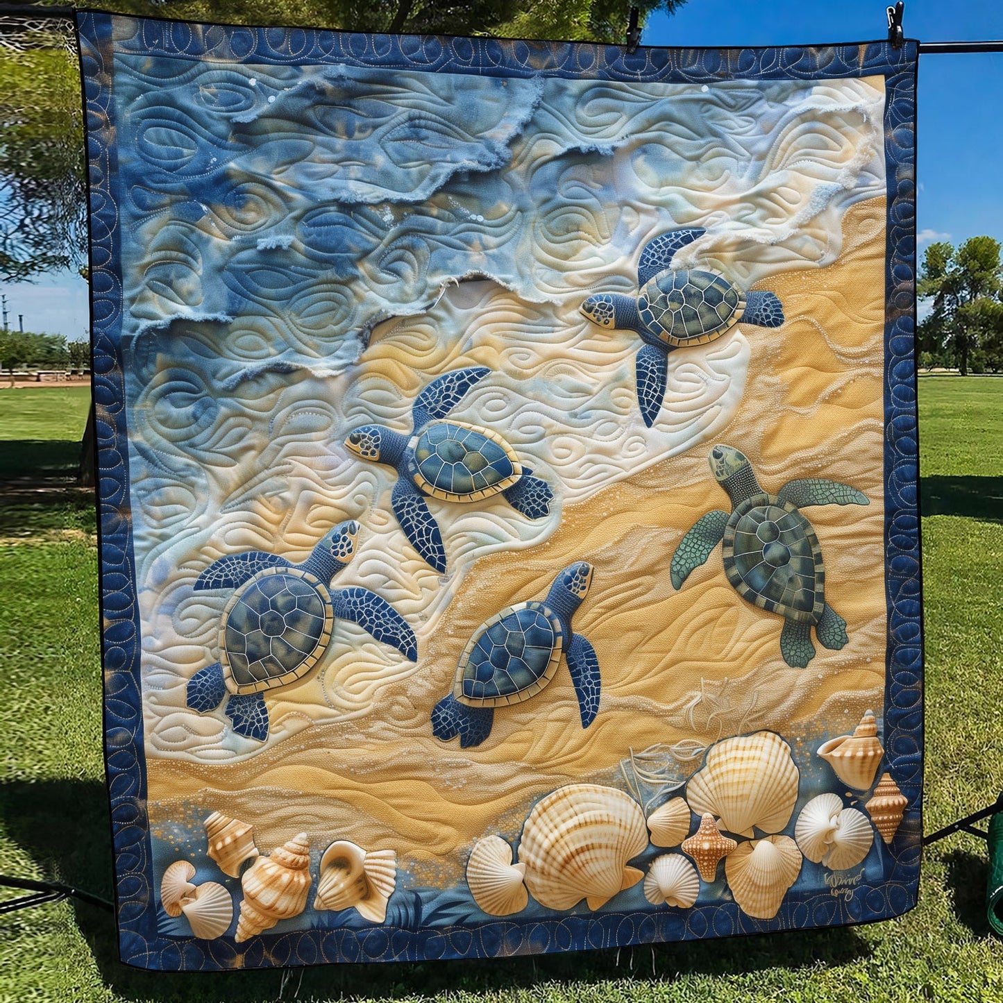 Sand to Sea Quilted Blanket NCU0TH1175