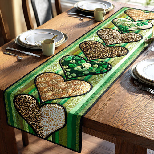 Sandstone Hearts Quilted Table Runner NCU0TD2244