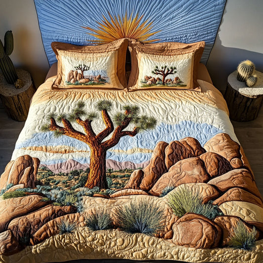 Sandstone Serenity 3-Piece Quilted Bedding Set NCU0PT6277