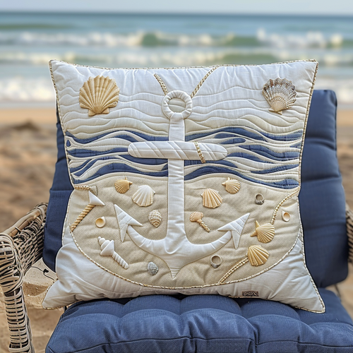 Sandy Anchor Quilted Pillow Case NCU0TH291