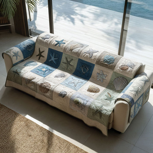 Sandy Echoes Quilted Sofa Cover NCU0PT11142