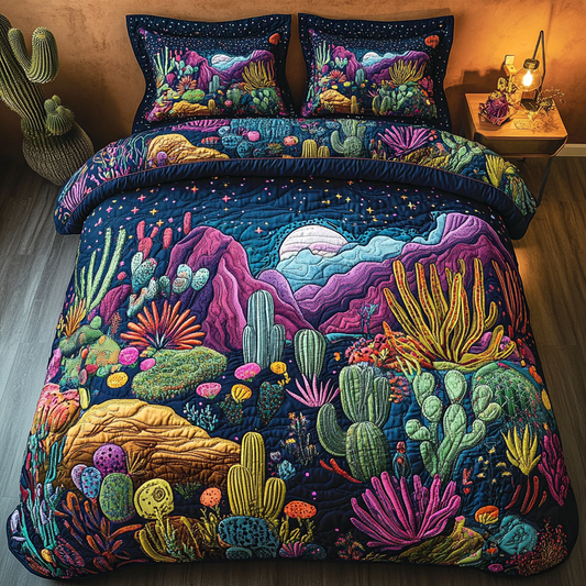 Sandy Horizons 3-Piece Quilted Bedding Set NCU0DK2974