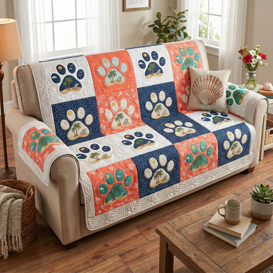 Sandy Paws Quilted Sofa Cover NCU0TD2786