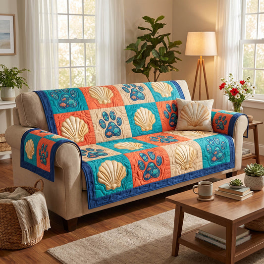 Sandy Paws Quilted Sofa Cover NCU0TD2822