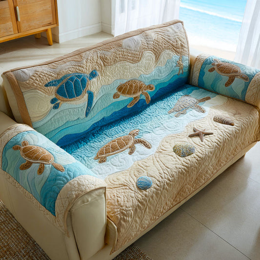 Sandy Retreat Quilted Sofa Cover NCU0TV742