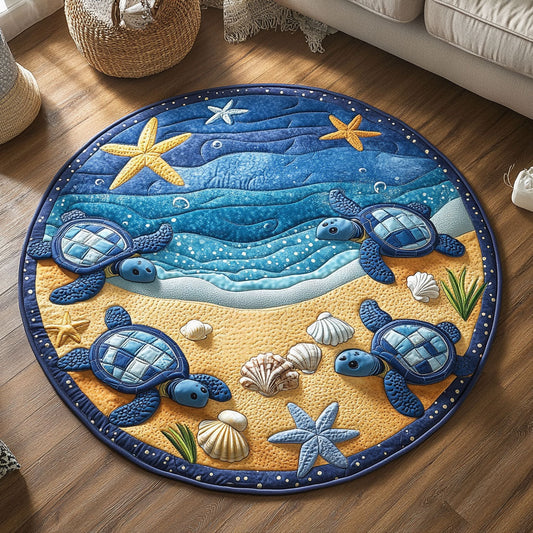 Sandy Shore Explorers Quilted Round Mat NCU0NT4544
