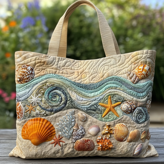 Sandy Shore Quilted Tote Bag NCU0DK9554