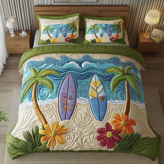 Sandy Shores 3-Piece Quilted Bedding Set NCU0VH3846