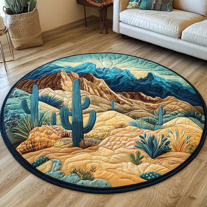Sandy Solitude Quilted Round Mat NCU0PT5500