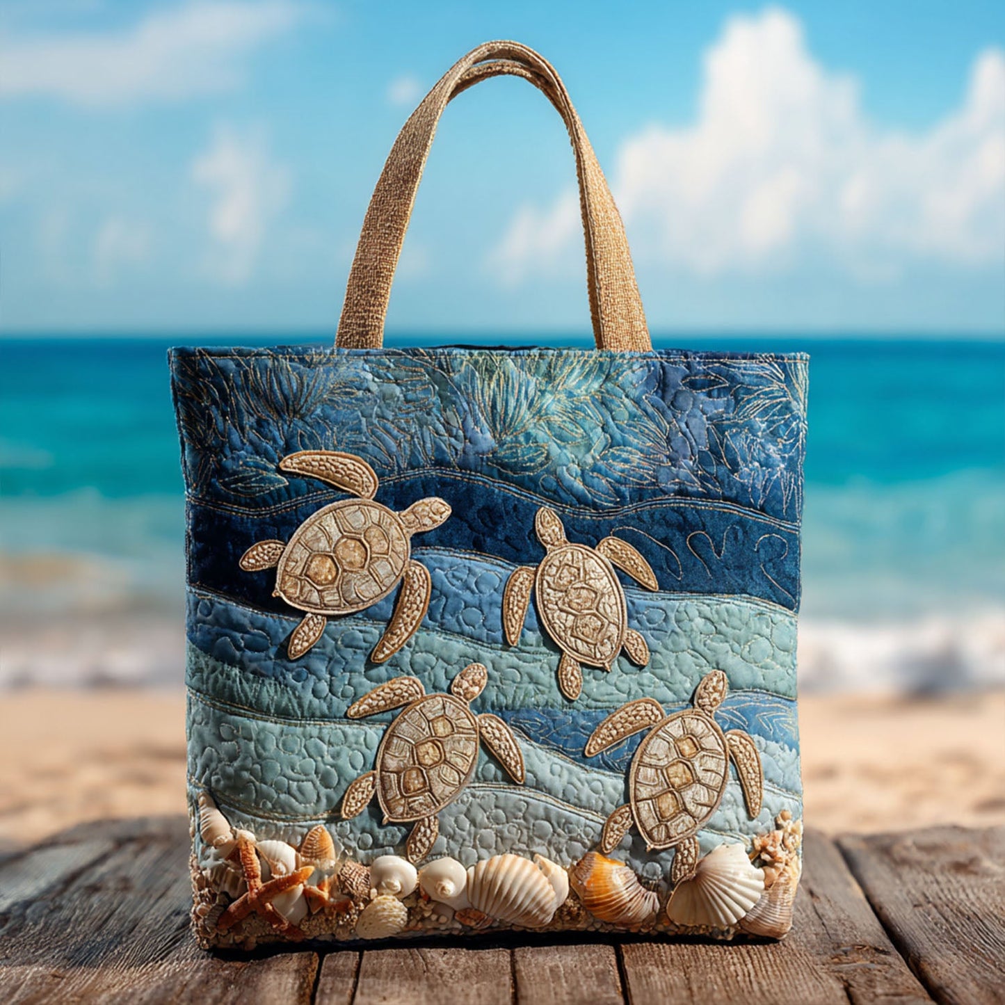 Sandy Trails Quilted Tote Bag NCU0PT7999