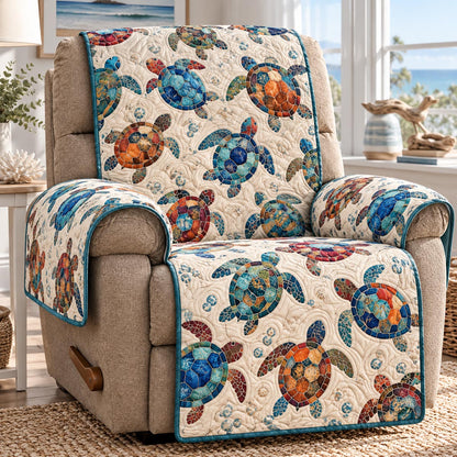 Sandy Turtle Garden Quilted Sofa Cover NCU0DV10436