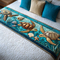 Sandy Turtle Tracks Quilted Bed Runner NCU0NT8511