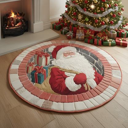 Santa Claus Stack Appearance Round Carpet NCU0HH836