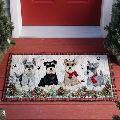 Santa Schnauzer Doormat NCU0DV7937