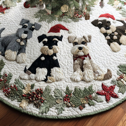 Christmas Dog Christmas Quilted Tree Skirt NCU0VT291