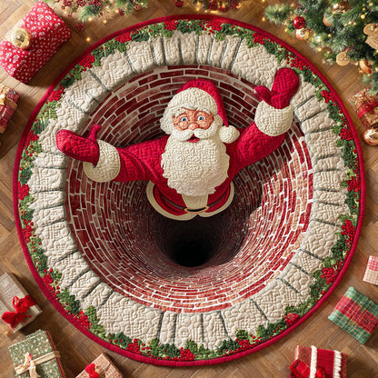 Santa Bells Quilted Round Mat NCU0TD346