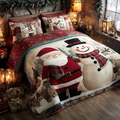 Santa Big Hug 3-Piece Quilted Bedding Set NCU0DV7935