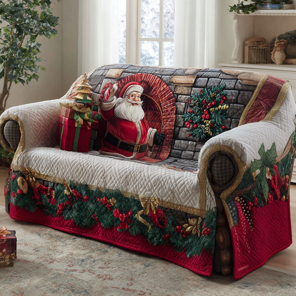 Santa Cabin Comfort Quilted Sofa Cover NCU0PT10723