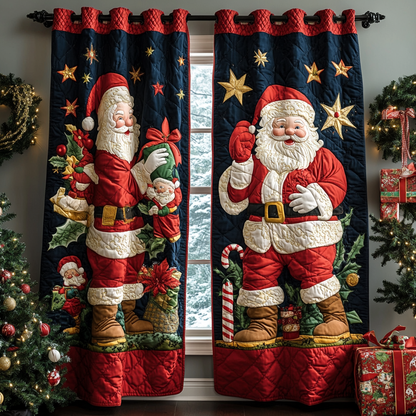 Santa Cheer Quilted Curtains NCU0DK11331