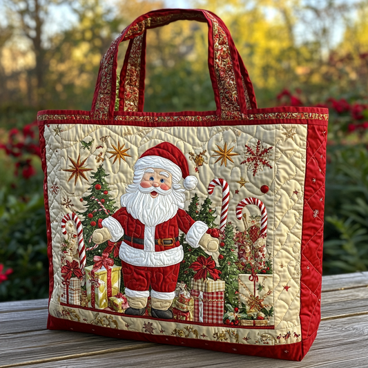 Santa Cheer Quilted Tote Bag NCU0DK9746