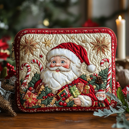 Santa Cheer Quilted Zipper Pouch NCU0DK9746