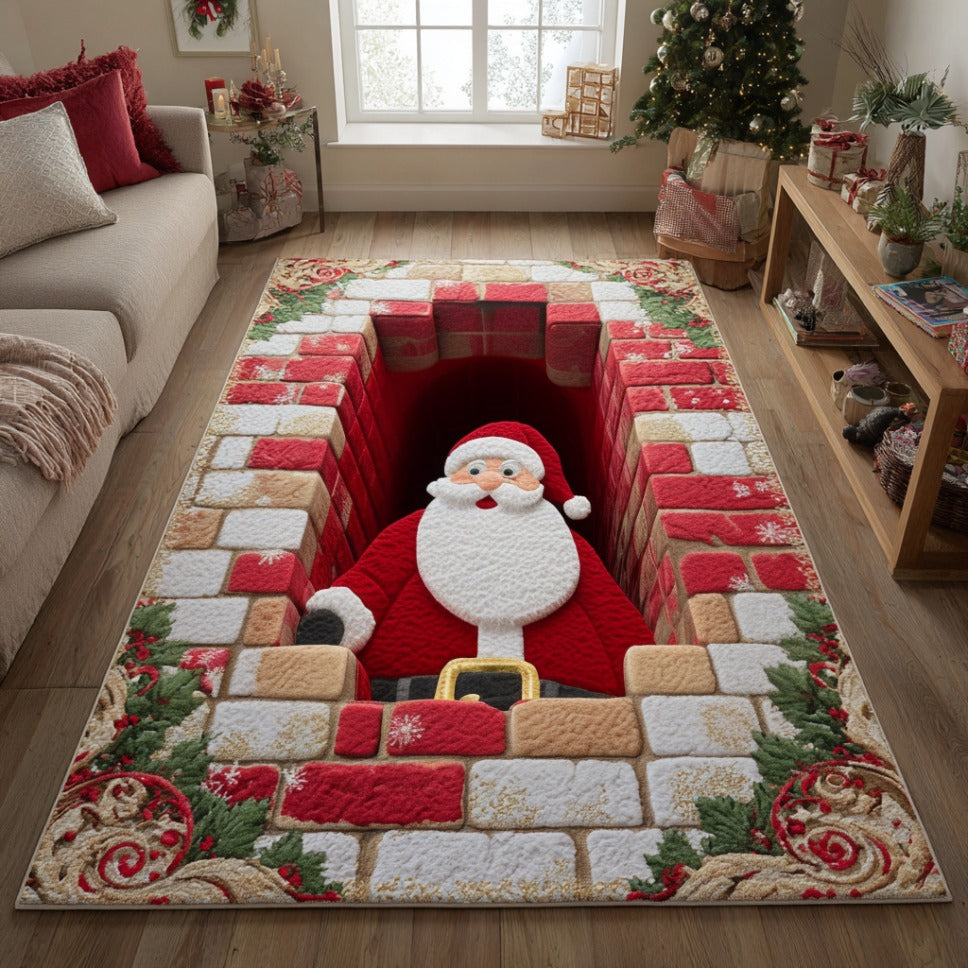 Chimney Rug Santa Chimney Area Rug NCU0DV8373 – Vantique
