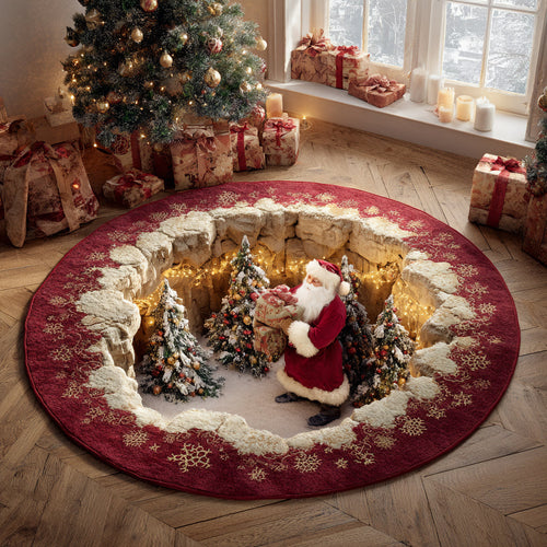 Santa Circle Round Carpet NCU0DV8423