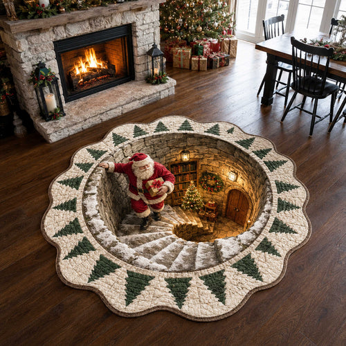 Santa Claus Custom Shape Area Rug NCU0TD3141