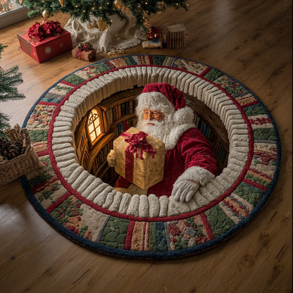 Santa Claus Gift Round Carpet NCU0HH1238