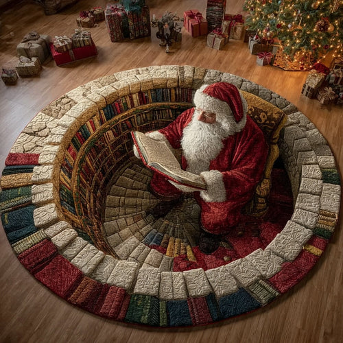 Santa Claus Study Round Carpet NCU0HH1240