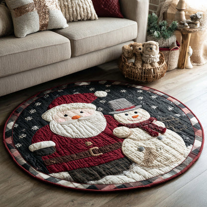 Santa Claus's Friend Quilted Round Mat NCU0HH235