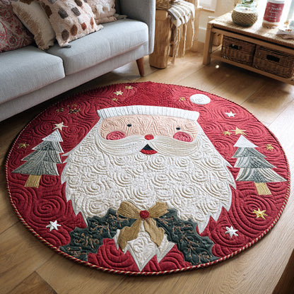 Santa Claus's Wreath Quilted Round Mat NCU0HH236