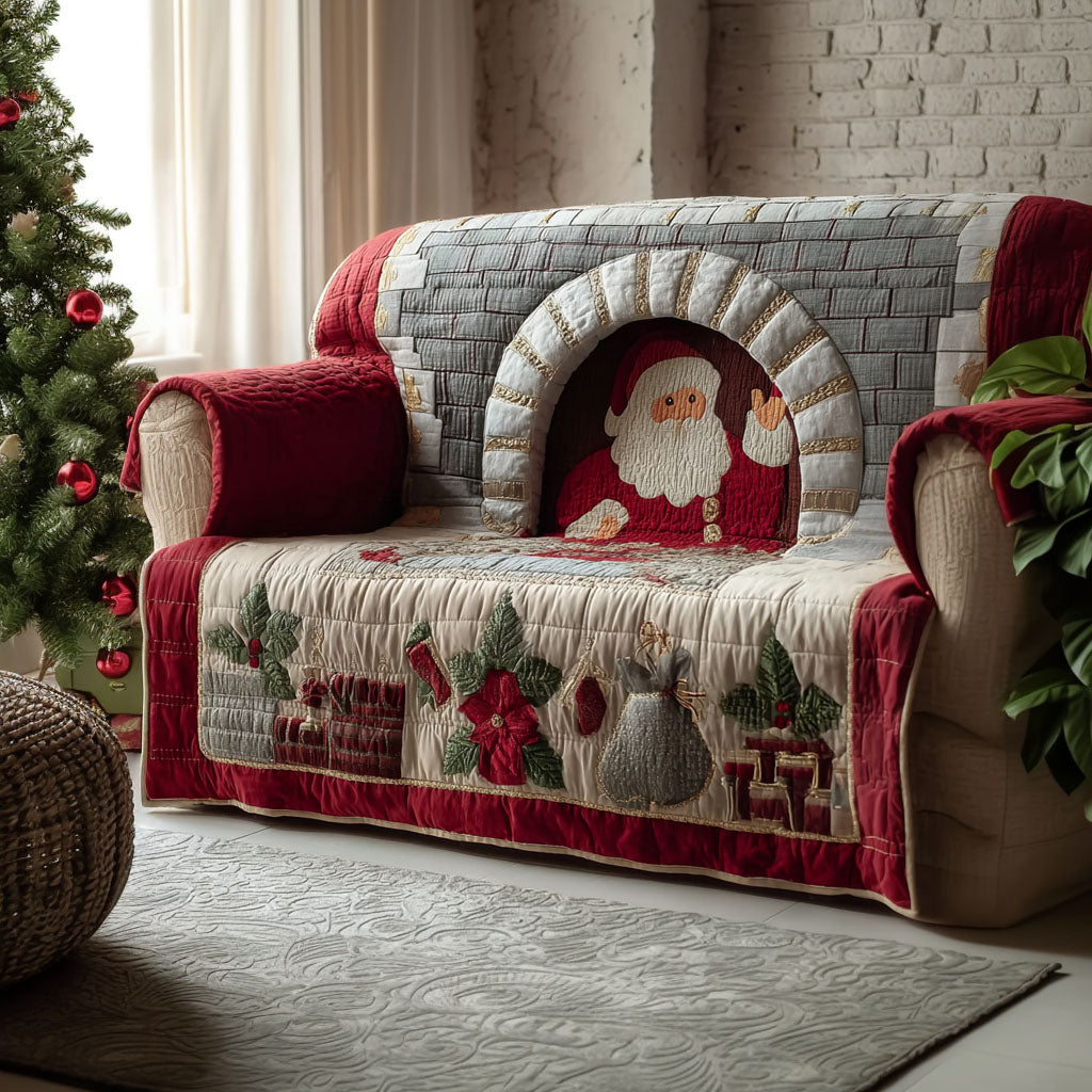 Santa Cozy Corner Quilted Sofa Cover NCU0PT10725