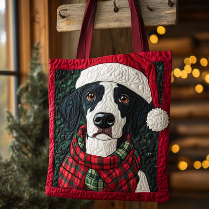 Santa Dalmatian Glow Quilted Tote Bag NCU0XD658